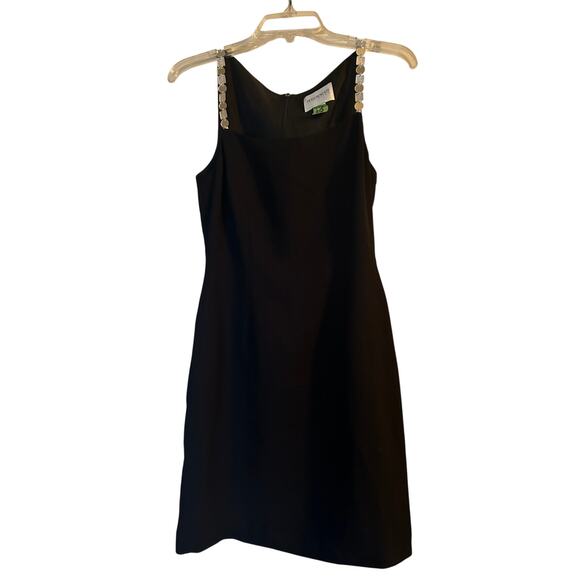ECU Hugo Buscati Collection Black Dress Bling Sleeveless Size 4 - Picture 1 of 5